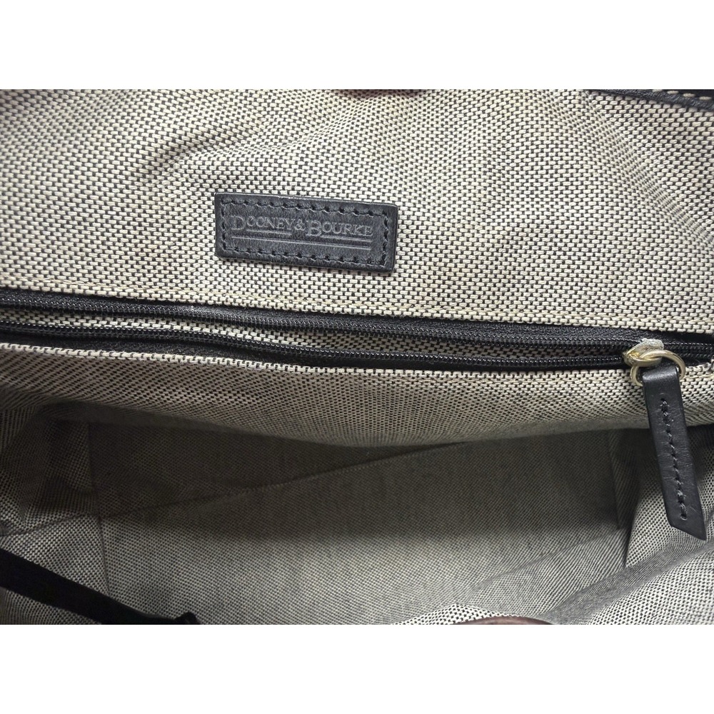 DOONEY & BOURKE Pebble Grain Double Pocket Satchel - Black - Picture 14 of 14